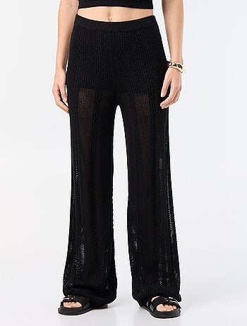 Pantalon large en crochet