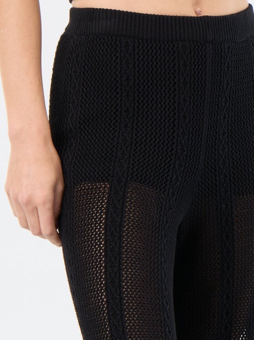 Pantalon large en crochet - Kiabi