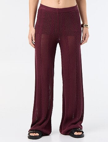 Pantalon large en crochet
