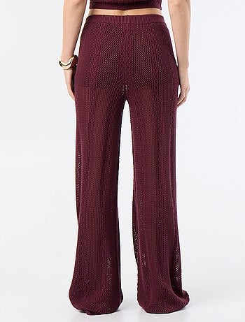 Pantalon large en crochet