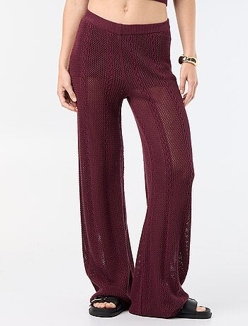 Pantalon large en crochet