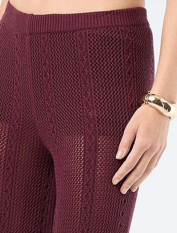 Pantalon large en crochet