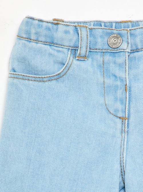Pantalon large en denim avec volants - Kiabi Pantalon large en denim avec volants - Kiabi