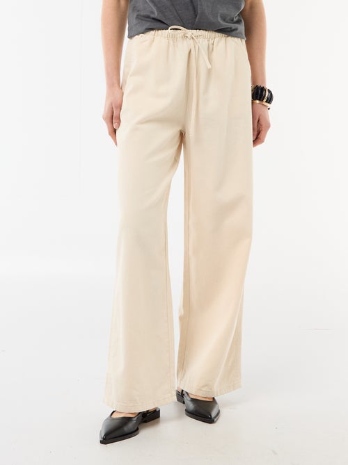Pantalon large en denim - Kiabi