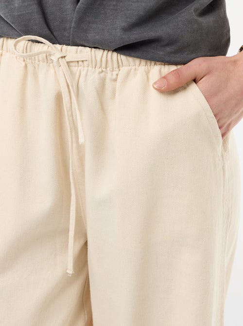 Pantalon large en denim - Kiabi