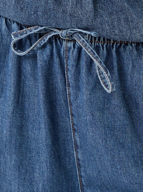 Pantalon large en denim - Kiabi