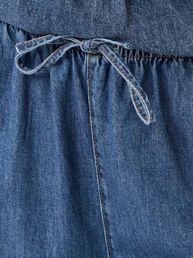 Pantalon large en denim Bleu - Kiabi