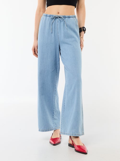 Pantalon large en denim - Kiabi