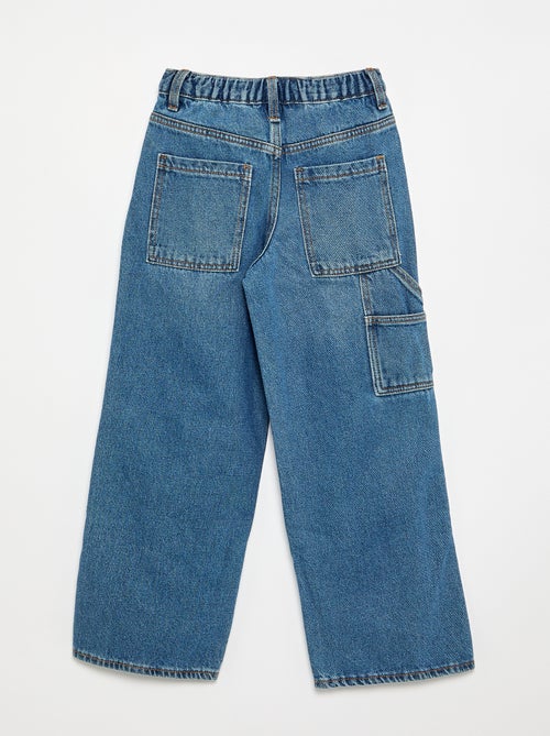 Pantalon large en denim - Kiabi Pantalon large en denim - Kiabi