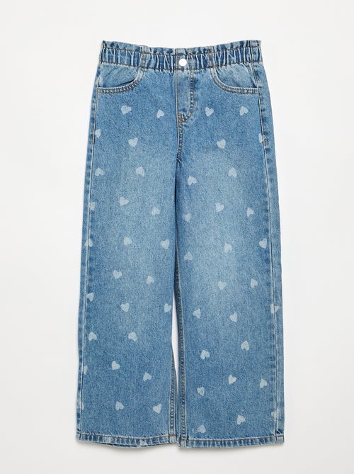 Pantalon large en denim - Kiabi Pantalon large en denim - Kiabi