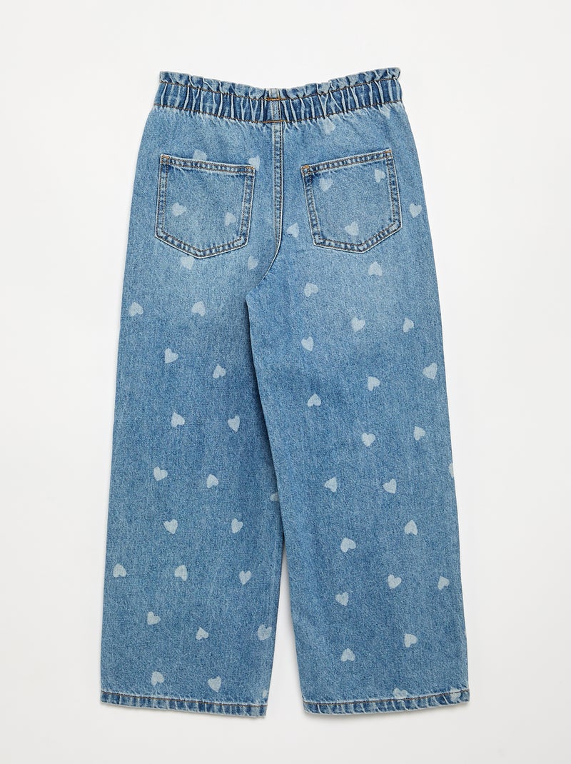Pantalon large en denim Bleu - Kiabi