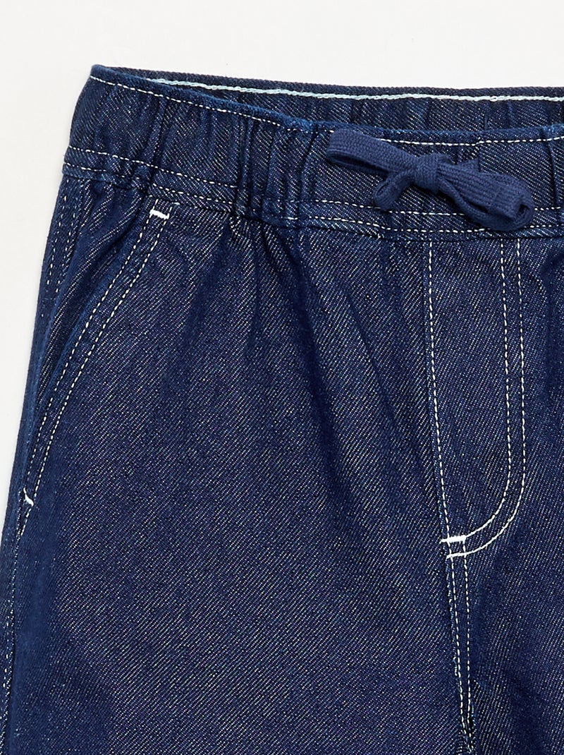 Pantalon large en denim Bleu - Kiabi