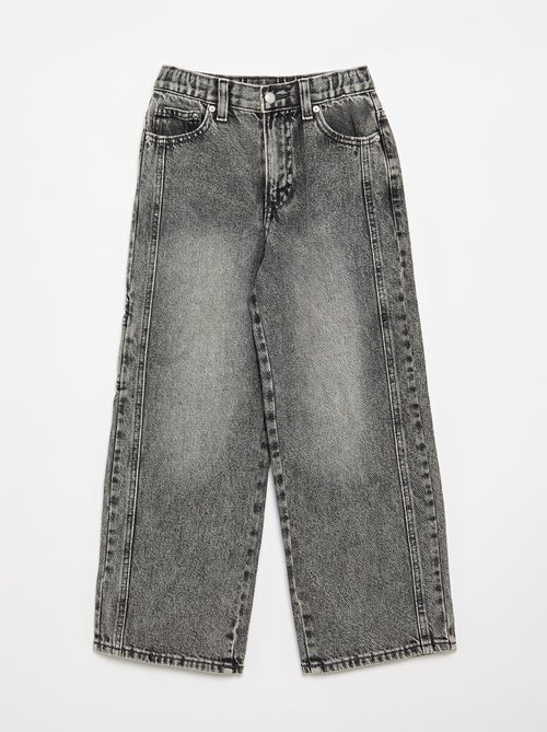 Pantalon large en denim - Kiabi Pantalon large en denim - Kiabi