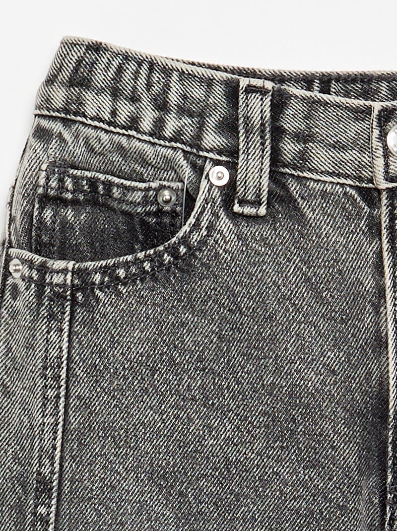Pantalon large en denim Gris - Kiabi