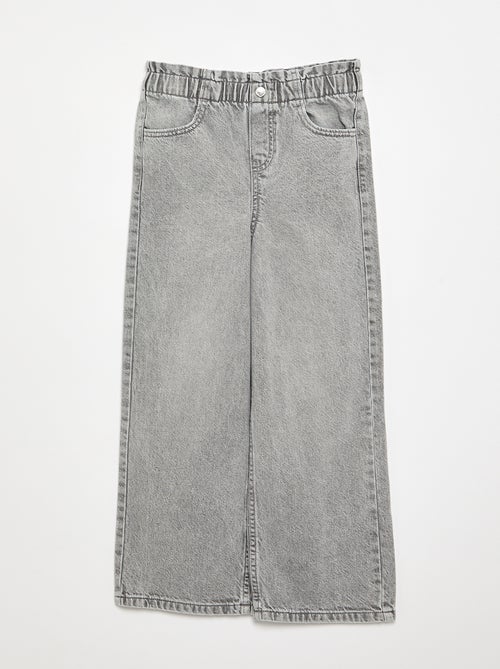 Pantalon large en denim - Kiabi Pantalon large en denim - Kiabi