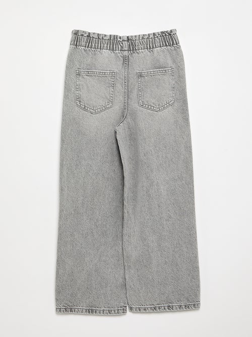 Pantalon large en denim - Kiabi Pantalon large en denim - Kiabi