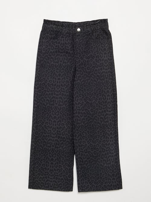 Pantalon large en denim - Kiabi Pantalon large en denim - Kiabi
