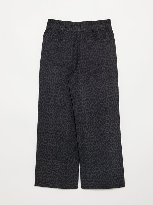 Pantalon large en denim - Kiabi Pantalon large en denim - Kiabi