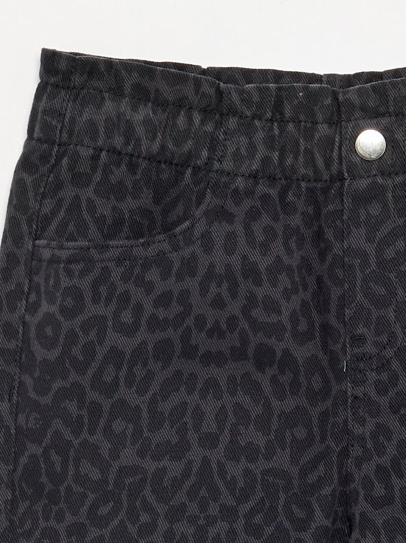 Pantalon large en denim Gris - Kiabi