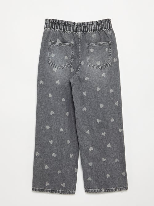 Pantalon large en denim - Kiabi Pantalon large en denim - Kiabi