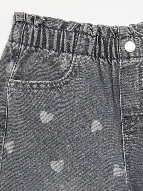 Pantalon large en denim - Kiabi Pantalon large en denim - Kiabi