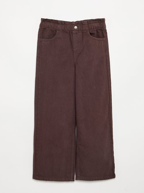 Pantalon large en denim - Kiabi