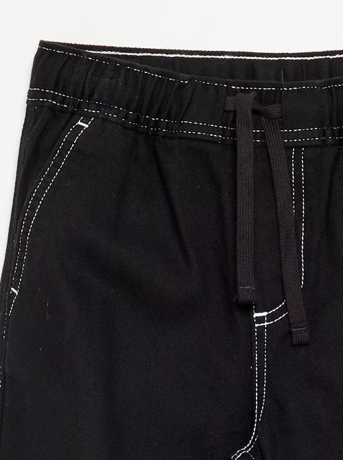 Pantalon large en denim - Kiabi Pantalon large en denim - Kiabi