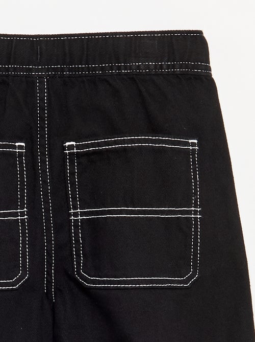 Pantalon large en denim - Kiabi Pantalon large en denim - Kiabi