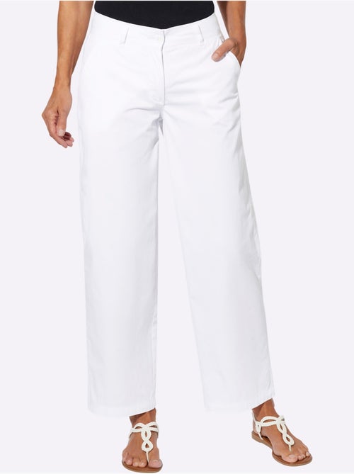 Pantalon large en jean léger avec poches et ceinture à ajouter - Taille standard - Moda Vilona - Kiabi