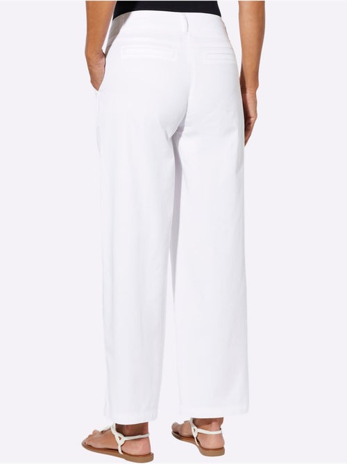 Pantalon large en jean léger avec poches et ceinture à ajouter - Taille standard - Moda Vilona - Kiabi