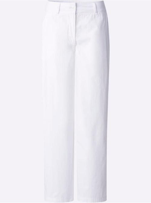 Pantalon large en jean léger avec poches et ceinture à ajouter - Taille standard - Moda Vilona - Kiabi