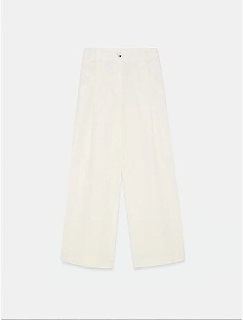 Pantalon large en lin à taille haute dilvin