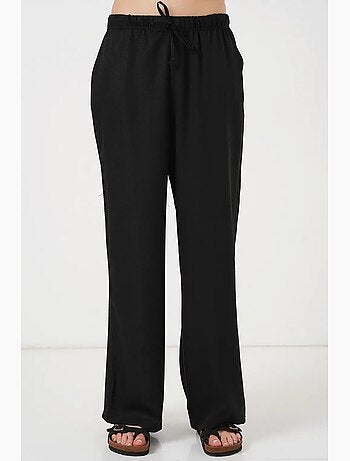 Pantalon large en lin bdart