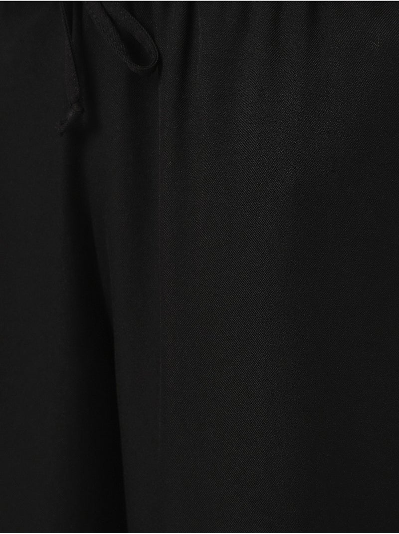 Pantalon large en lin bdart Noir - Kiabi