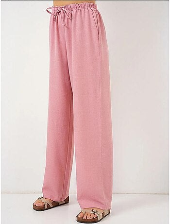 Pantalon large en lin bdart