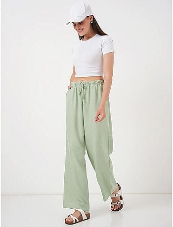 Pantalon large en lin bdart