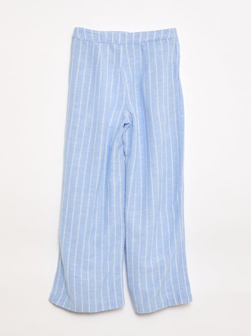 Pantalon large en lin mélangé - Kiabi