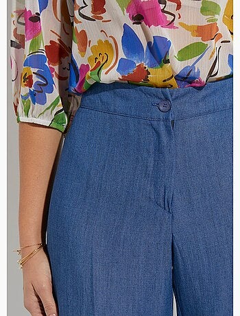 Pantalon large en lyocell ceinture élastiquée - Afibel