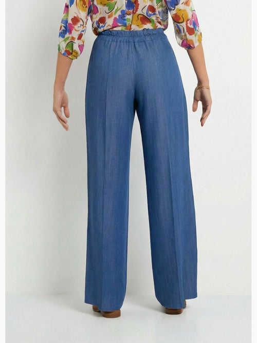 Pantalon large en lyocell ceinture élastiquée - Afibel - Kiabi