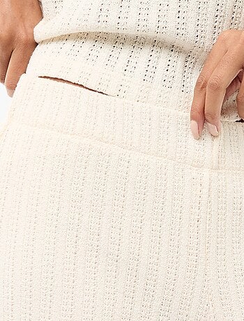 Pantalon large en maille ajourée