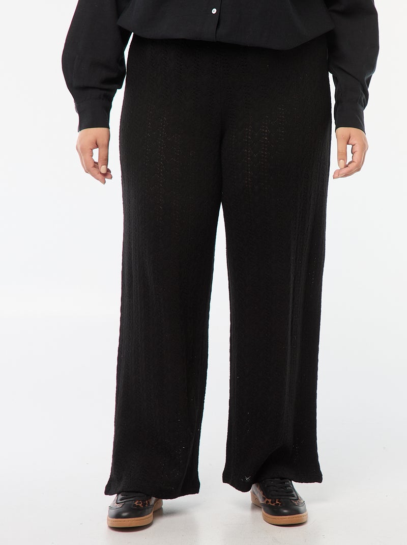 NEXT Pantalon Large En Jersey Noir Élégant – Lot De 1 – Confort Extensible Et Tendance