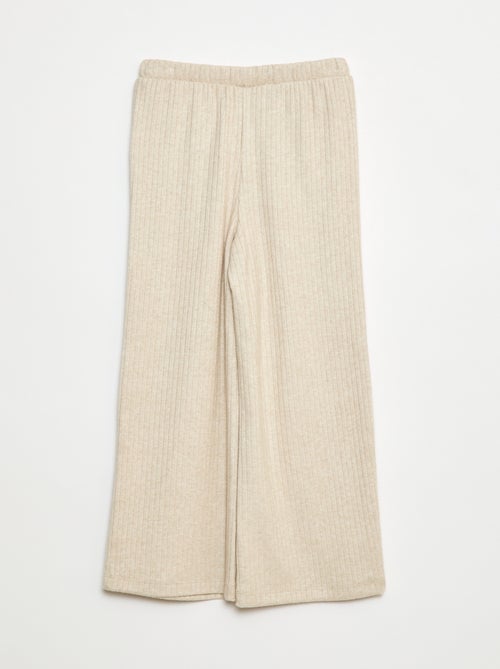 Pantalon large en maille - Kiabi