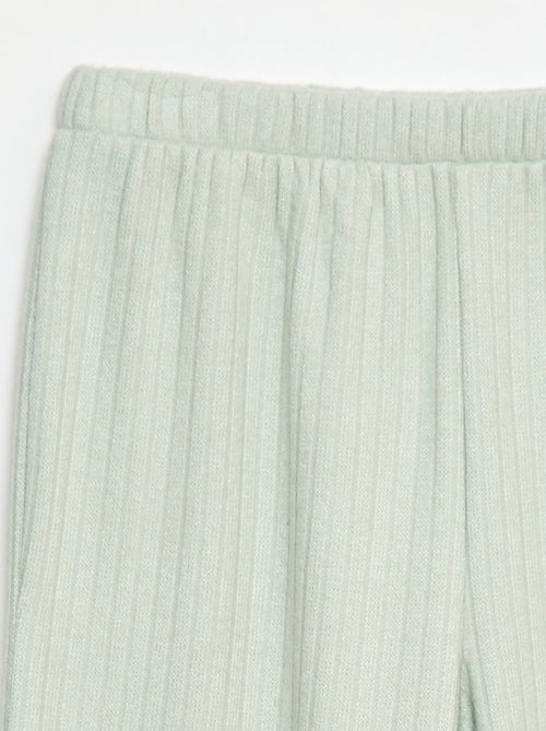 Pantalon large en maille - Kiabi