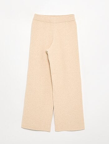 Pantalon large en maille compacte