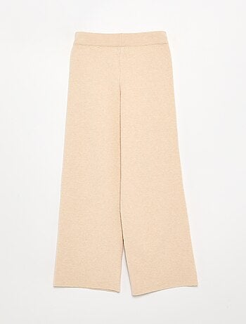 Pantalon large en maille compacte