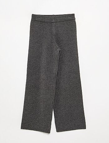 Pantalon large en maille compacte