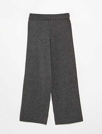 Pantalon large en maille compacte