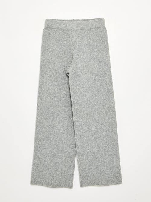 Pantalon large en maille compacte - Kiabi