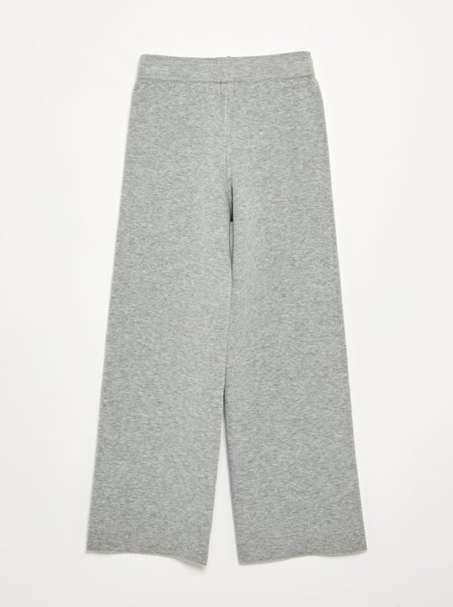 Pantalon large en maille compacte - Kiabi