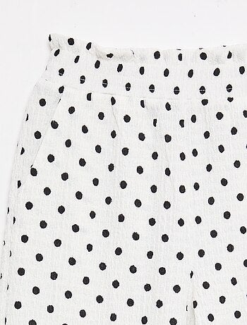 Pantalon large en maille crêpe